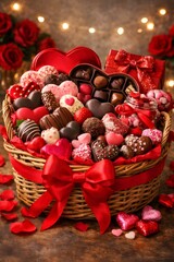 &ldquo;Valentine special gift basket jo chocolate, roses aur dil se nikli feelings ka khoobsurat izhar hai&rdquo;