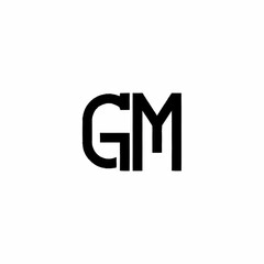 Obraz premium GM Monogram Bold Black Lettering Design Element.