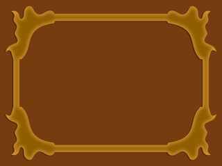 Classic brown ornament border, eps vector illustration, Design print for greeting cards, wedding invitations, restaurant menu, royal certificates.