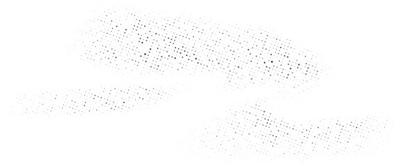 Grunge halftone gradient background. Faded grit noise texture. White and black sand wallpaper. Retro pixelated backdrop. Anime or manga style comic overlay. Vector graphic design textured template © Muzamil