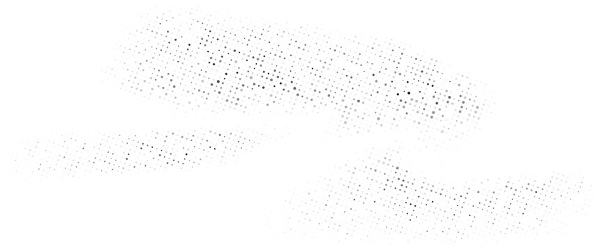 Grunge halftone gradient background. Faded grit noise texture. White and black sand wallpaper. Retro pixelated backdrop. Anime or manga style comic overlay. Vector graphic design textured template