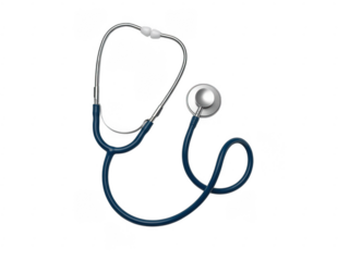 Blue stethoscope medical healthcare isolated on a transparent background