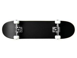 Sleek black skateboard Isolated Transparent Background, PNG