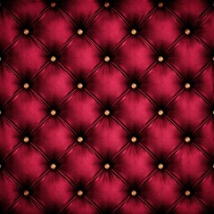 Obraz premium Luxury burgundy tufted velvet upholstery background with classic diamond pattern