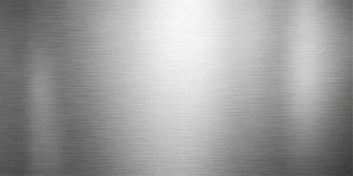 Polished silver brushed metal texture background with a shiny metallic stainless steel surface and industrial grey aluminum plate pattern for a sleek titanium sheet wallpaper