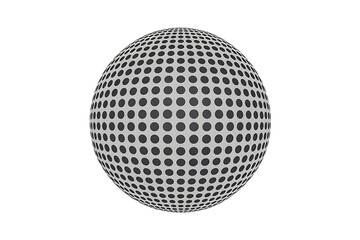 Silver sphere with perforated surface