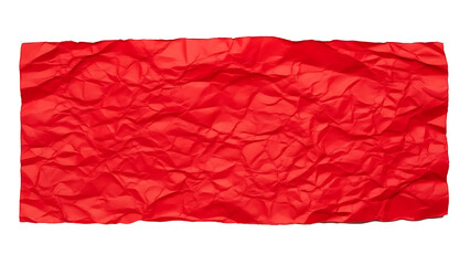 Crumpled red paper texture on white background crumpled paper red texture