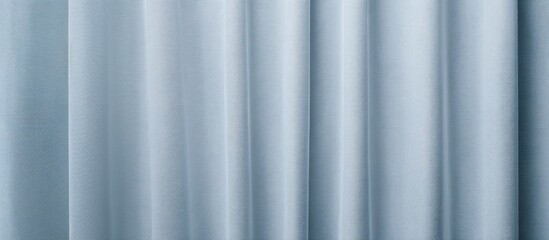 Obraz premium cool light gray blue curtains with smooth fabric texture, modern medical or tech interior concept, clean sterile lighting, minimal background, space
