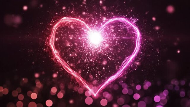 Vibrant light trails forming a v shape