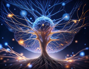 intricate neural network dances in cosmic synaptic ballet ideal for brain awareness week and neurodiversity celebration day wonders