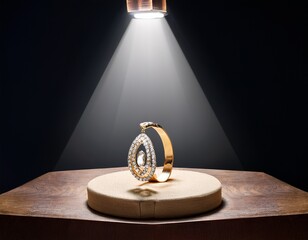 jewelry display with spotlight