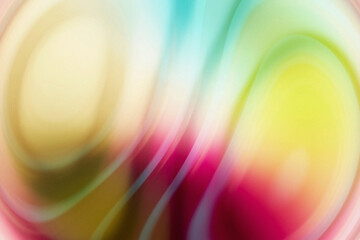 Abstract colorful glowing warped concentric rings