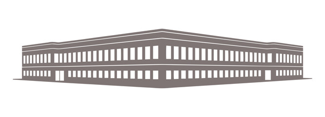 Obraz premium Vector design of an office building set against a white background