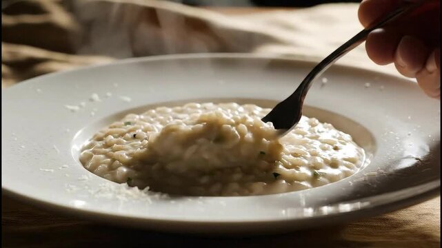 oatmeal porridge in white bowl healthy breakfast.