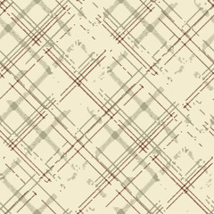 Diagonal grunge tartan wallpaper vector seamless pattern for fabric shirt card print paper tablecloth pillow carpet