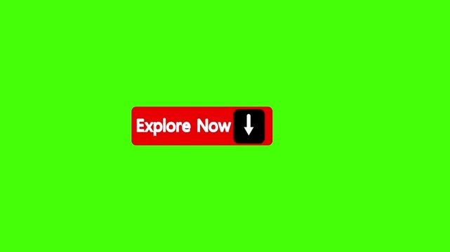 Explore now button animation on transparent background.