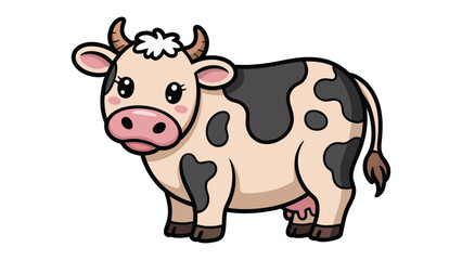 Obraz premium Cartoon Cow Illustration