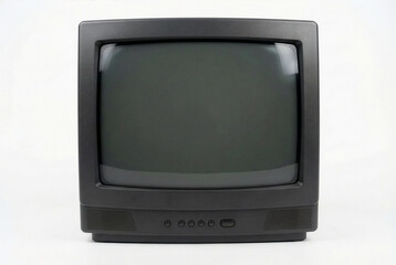 old tv on a white background