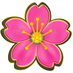 Fototapeta premium pink flower large size of emoji spring flower pink sakura flower element