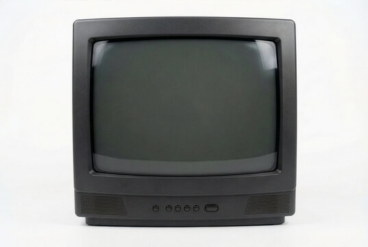 old tv on a white background