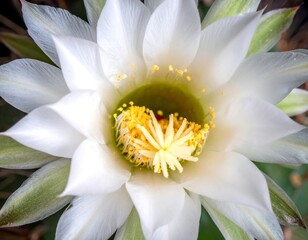 Close-up of white cactus flower.