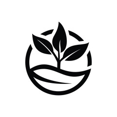 Modern Eco Leaf tree Logo Icon Sustainable Brand Identity