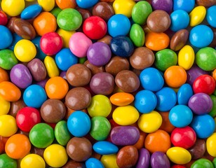 Colorful assorted candy beans together.