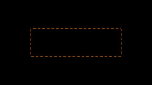 Circle and rectangle dotted line frame,Line dot circle frame animated on background. Rectangular doodle scribble element motion, circle frame dotted line animation isolated,