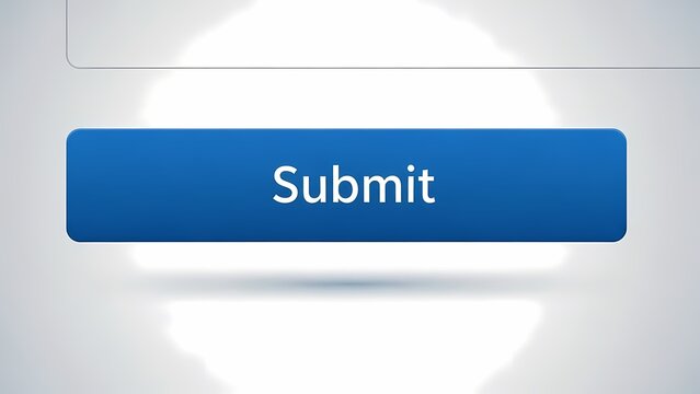 Blue submit button on white background
