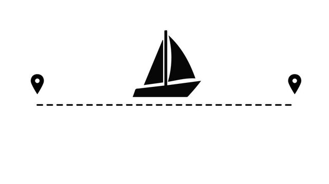 Boat Motion Path Location Icon