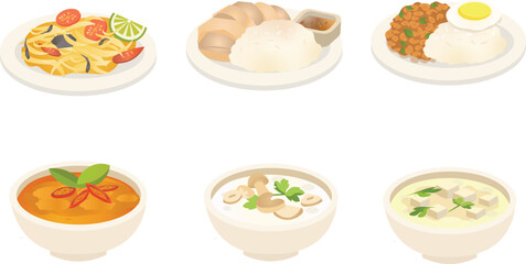 Vector illustration Thai element Day set
