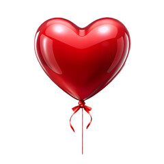  Glossy Red Heart Shaped Balloon with Ribbon for Romantic Celebration