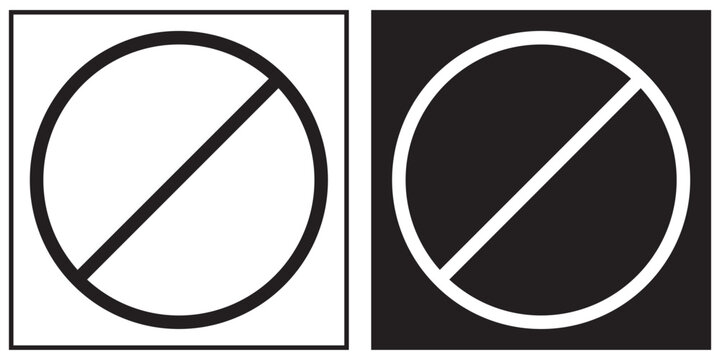 Editable stop prohibitions block icon set. Vector illustration. stock image.
