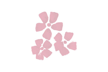 Pink watercolor background. Artistic hand paint. Isolated on transparent background.