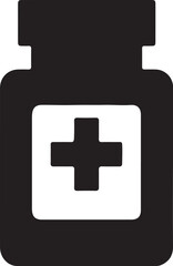 Obraz premium Icon of a medicine bottle on a transparent background, symbolizing health and pharmaceuticals