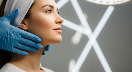 Woman Receiving Facial Treatment with Gloved Hands 7.