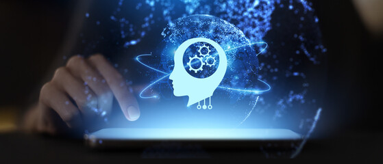 Machine Learning and Artificial Intelligence Algorithms Illustrated on a Digital Interface