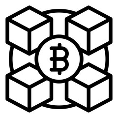 blockchain icon vector