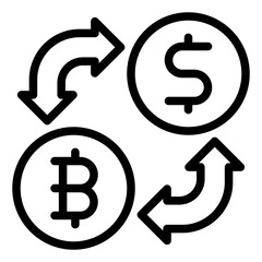 exchange icon vector