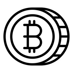 bitcoin icon vector