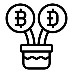 investment icon vector