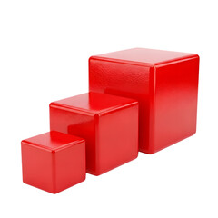 Fototapeta premium Stack of red cubes
