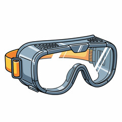 Oversized Safety Goggles Vector for Prescription Glasses Wearers and Industrial Eye Protection