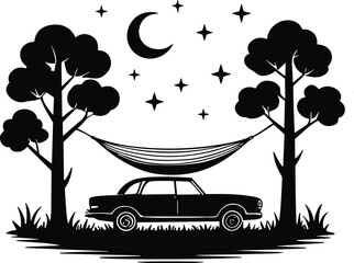 High-quality hiking vector illustration perfect for outdoor adventure, camping, travel branding, t-shirt design and digital projects.