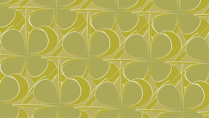 A seamless vintage floral vector pattern in yellow and gold for wallpaper fabric and decorative design