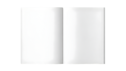 An open book isolated on transparent background