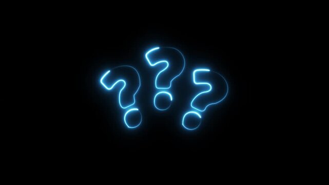 Question mark icon. asking answer art ask  animation, motion graphics video.