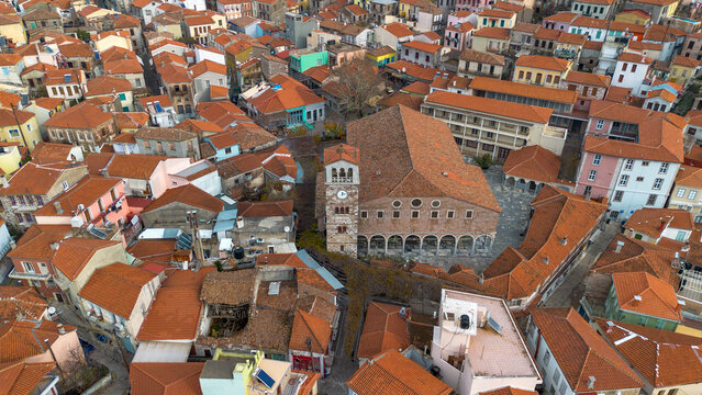 Agiasos is a traditional medieval village in Lesvos island, Greece