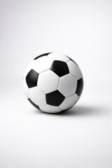 Fototapeta premium Classic Black and White Soccer Ball on Studio Background