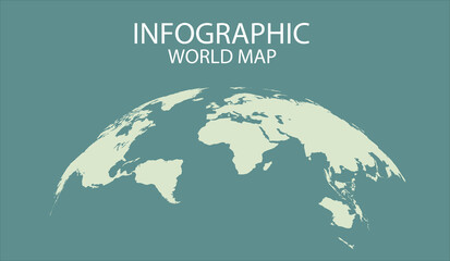 Infographic and world map